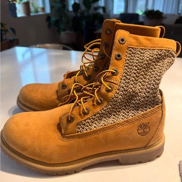 Timberland Women’s Open Weave Boot Wheat - Picture 3 of 6